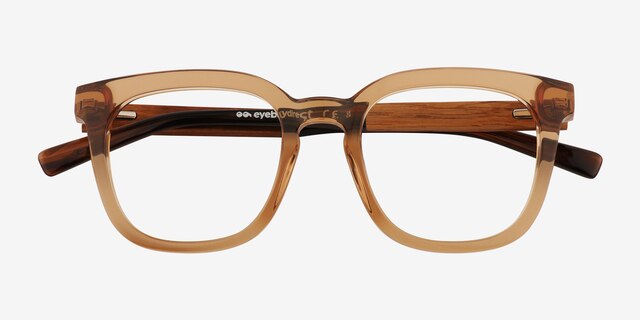 Coniferous Brown AcetateEyeglass Frames from EyeBuyDirect, Closed View