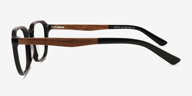 Larch Black AcetateEyeglass Frames from EyeBuyDirect, Side View