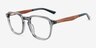 Larch Gray AcetateEyeglass Frames from EyeBuyDirect, Angle View