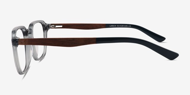 Larch Gray AcetateEyeglass Frames from EyeBuyDirect, Side View