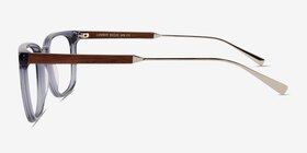 Lumber Bleu Acétate Montures de lunettes de vue d'EyeBuyDirect, Vue de Côté