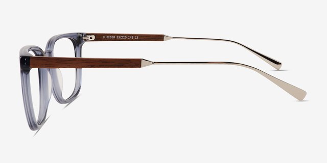 Lumber Blue AcetateEyeglass Frames from EyeBuyDirect, Side View