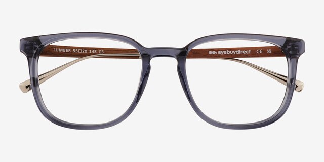Lumber Blue AcetateEyeglass Frames from EyeBuyDirect, Closed View