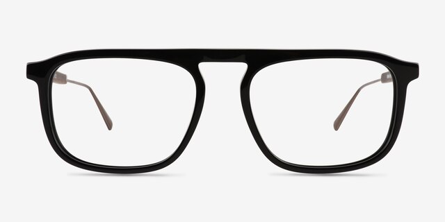 Root Black AcetateEyeglass Frames from EyeBuyDirect, Front View