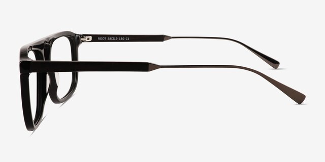 Root Black AcetateEyeglass Frames from EyeBuyDirect, Side View
