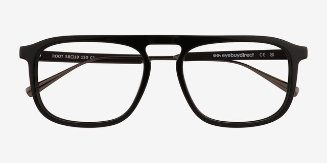 Root Black AcetateEyeglass Frames from EyeBuyDirect, Closed View