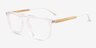 Root Clear AcetateEyeglass Frames from EyeBuyDirect, Angle View