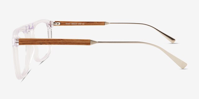 Root Clear AcetateEyeglass Frames from EyeBuyDirect, Side View