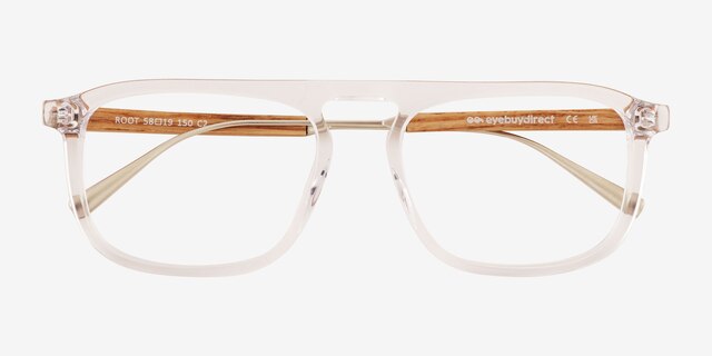 Root Clear AcetateEyeglass Frames from EyeBuyDirect, Closed View