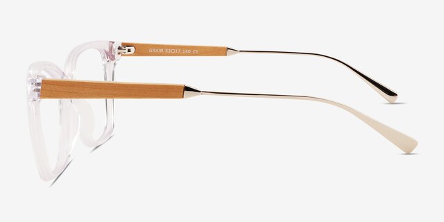 Grain Clear AcetateEyeglass Frames from EyeBuyDirect, Side View