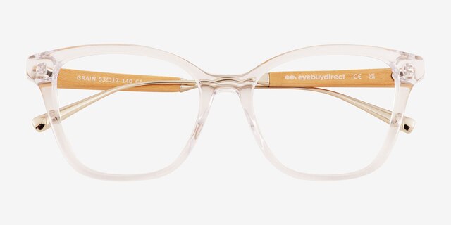 Grain Clear AcetateEyeglass Frames from EyeBuyDirect, Closed View