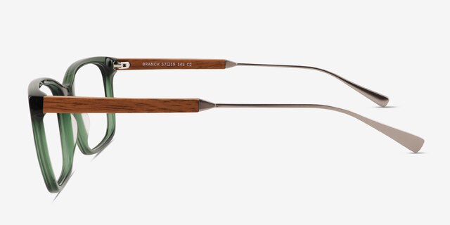 Branch Green AcetateEyeglass Frames from EyeBuyDirect, Side View