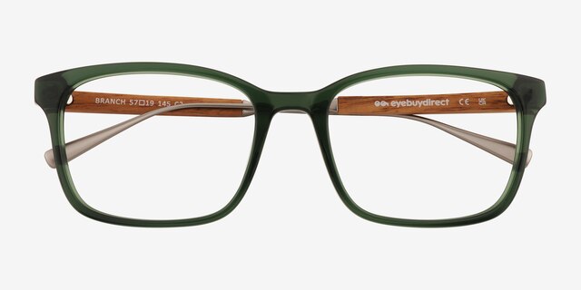 Branch Green AcetateEyeglass Frames from EyeBuyDirect, Closed View