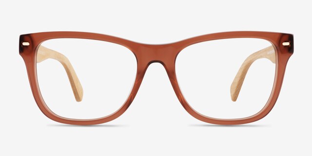 Nature Brown AcetateEyeglass Frames from EyeBuyDirect, Front View