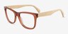 Nature Brown AcetateEyeglass Frames from EyeBuyDirect, Angle View