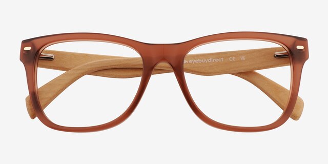 Nature Brown AcetateEyeglass Frames from EyeBuyDirect, Closed View