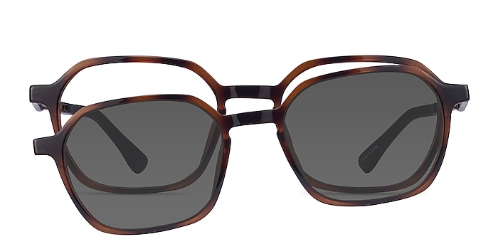 Paseo Clip-On Tortoise Plastic Eyeglass Frames from EyeBuyDirect