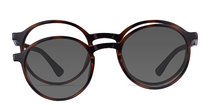 Hill Clip-On Tortoise Plastic Eyeglass Frames from EyeBuyDirect