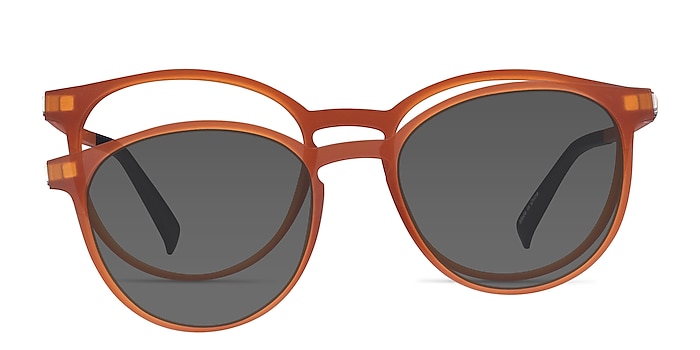 Terminus Clip-On Matte Orange Plastique Montures de lunettes de vue d'EyeBuyDirect
