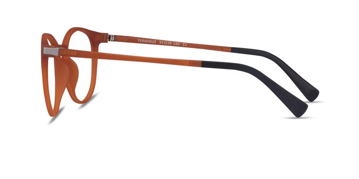 Terminus Clip-On Matte Orange Plastic Eyeglass Frames from EyeBuyDirect