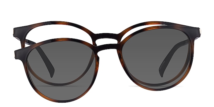Terminus Clip-On Tortoise Plastic Eyeglass Frames from EyeBuyDirect