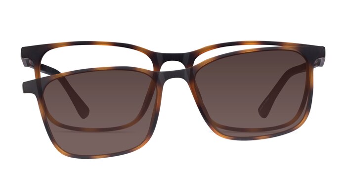 Parody Clip-On Tortoise Plastic Eyeglass Frames from EyeBuyDirect