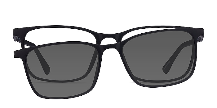 Parody Clip-On Black Plastic Eyeglass Frames from EyeBuyDirect