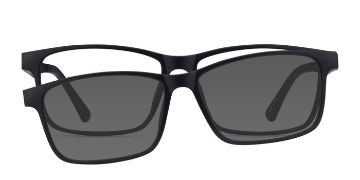 Ascutney Clip-On Black Plastic Eyeglass Frames from EyeBuyDirect