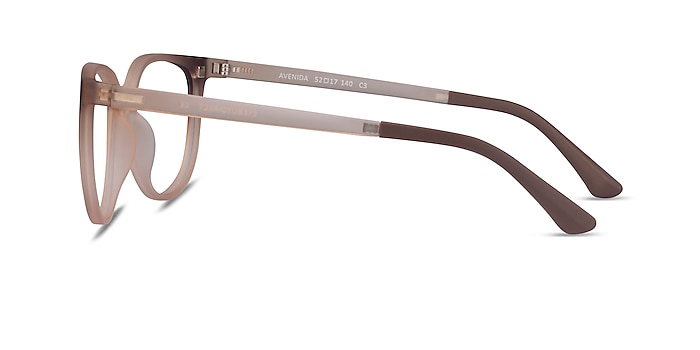 Avenida Clip-On Clear Brown  Plastique Montures de lunettes de vue d'EyeBuyDirect