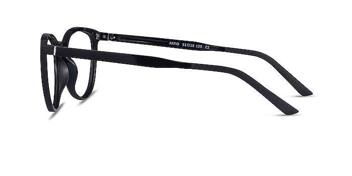 Patio Clip-On Noir Plastique Montures de lunettes de vue d'EyeBuyDirect