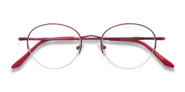 Red Opposition -  Colorful Metal Eyeglasses
