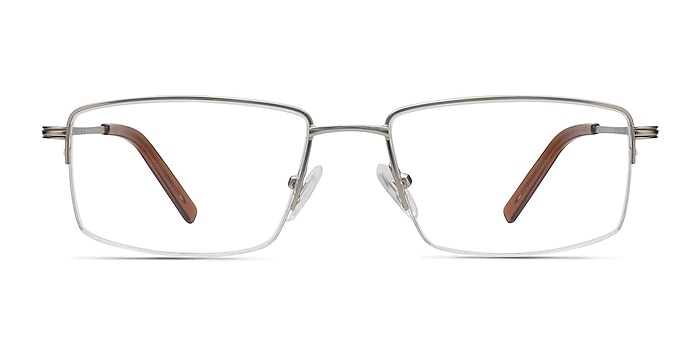 System Argenté Métal Montures de lunettes de vue d'EyeBuyDirect