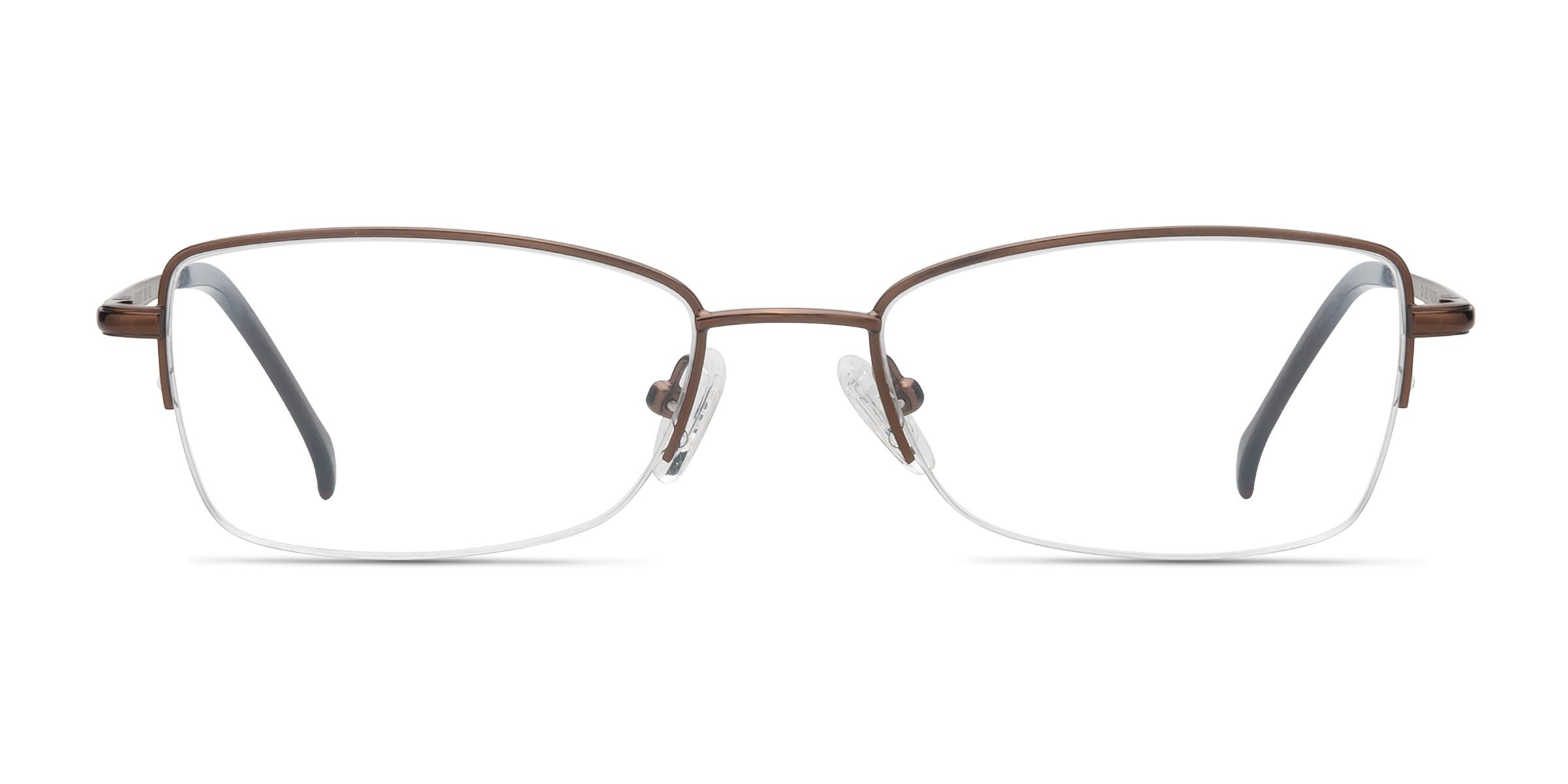 Ecru Rectangle Bronze Semi Rimless Eyeglasses Eyebuydirect