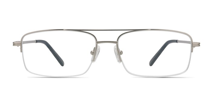 Inlet Matte Silver Métal Montures de lunettes de vue d'EyeBuyDirect