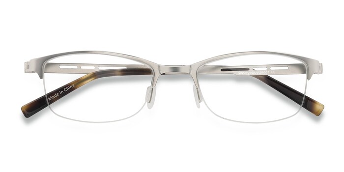 weerstand klok bijkeuken Pearl Rectangle Silver Semi Rimless Eyeglasses | Eyebuydirect