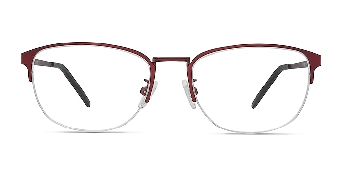 Silox Burgundy Metal Eyeglass Frames from EyeBuyDirect