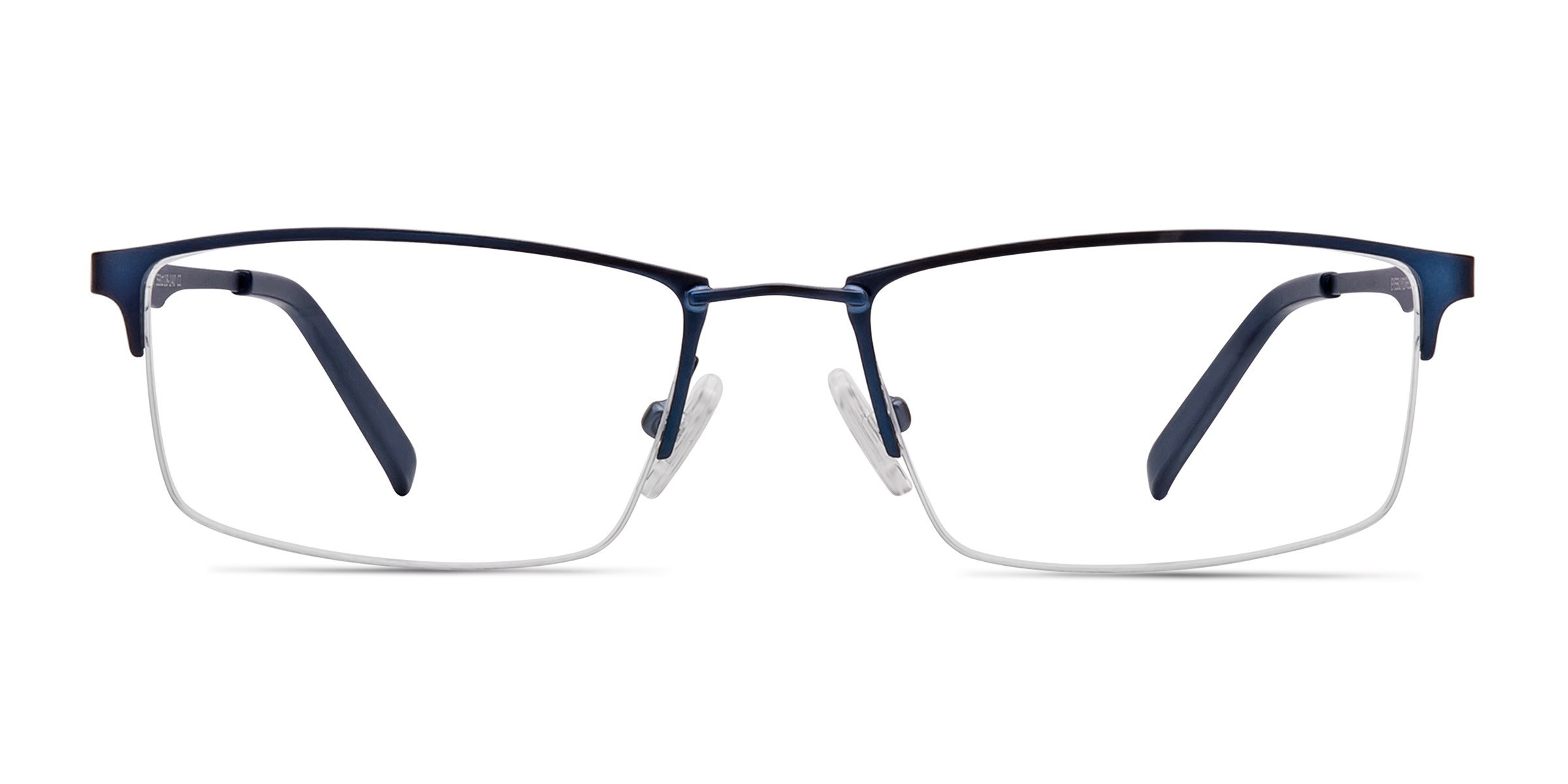 Furox Rectangle Navy Semi Rimless Eyeglasses | Eyebuydirect Canada