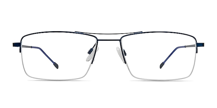 Creel Navy Metal Eyeglass Frames from EyeBuyDirect