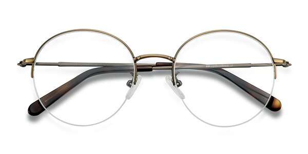 Albee prescription eyeglasses (Bronze) - 18581 - Eyeglasses These retro. lightweight eyeglasses will add a bit sku 18581