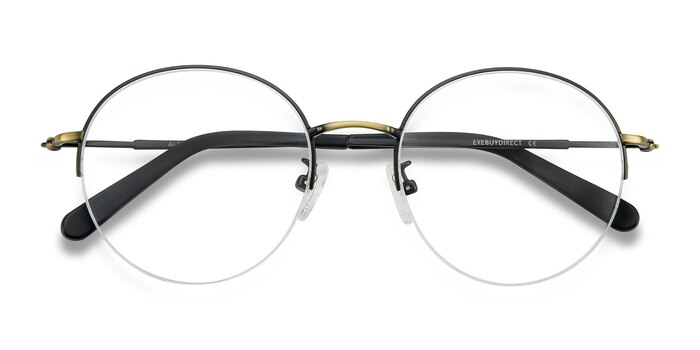Black Bronze Albee -  Vintage Metal Eyeglasses