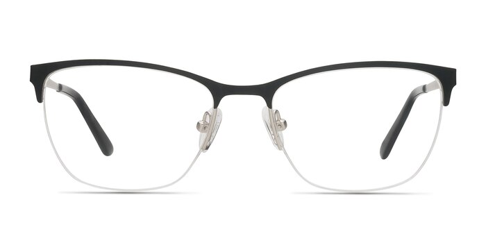 Lille Noir Métal Montures de lunettes de vue d'EyeBuyDirect