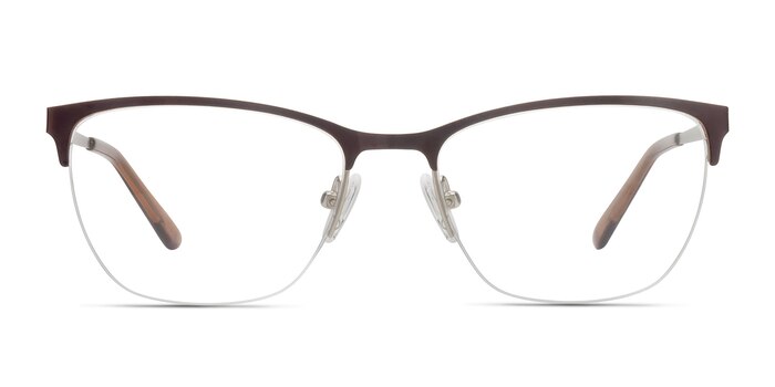 Lille Brown Metal Eyeglass Frames from EyeBuyDirect