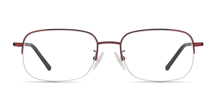 Munroe Red Metal Eyeglass Frames from EyeBuyDirect