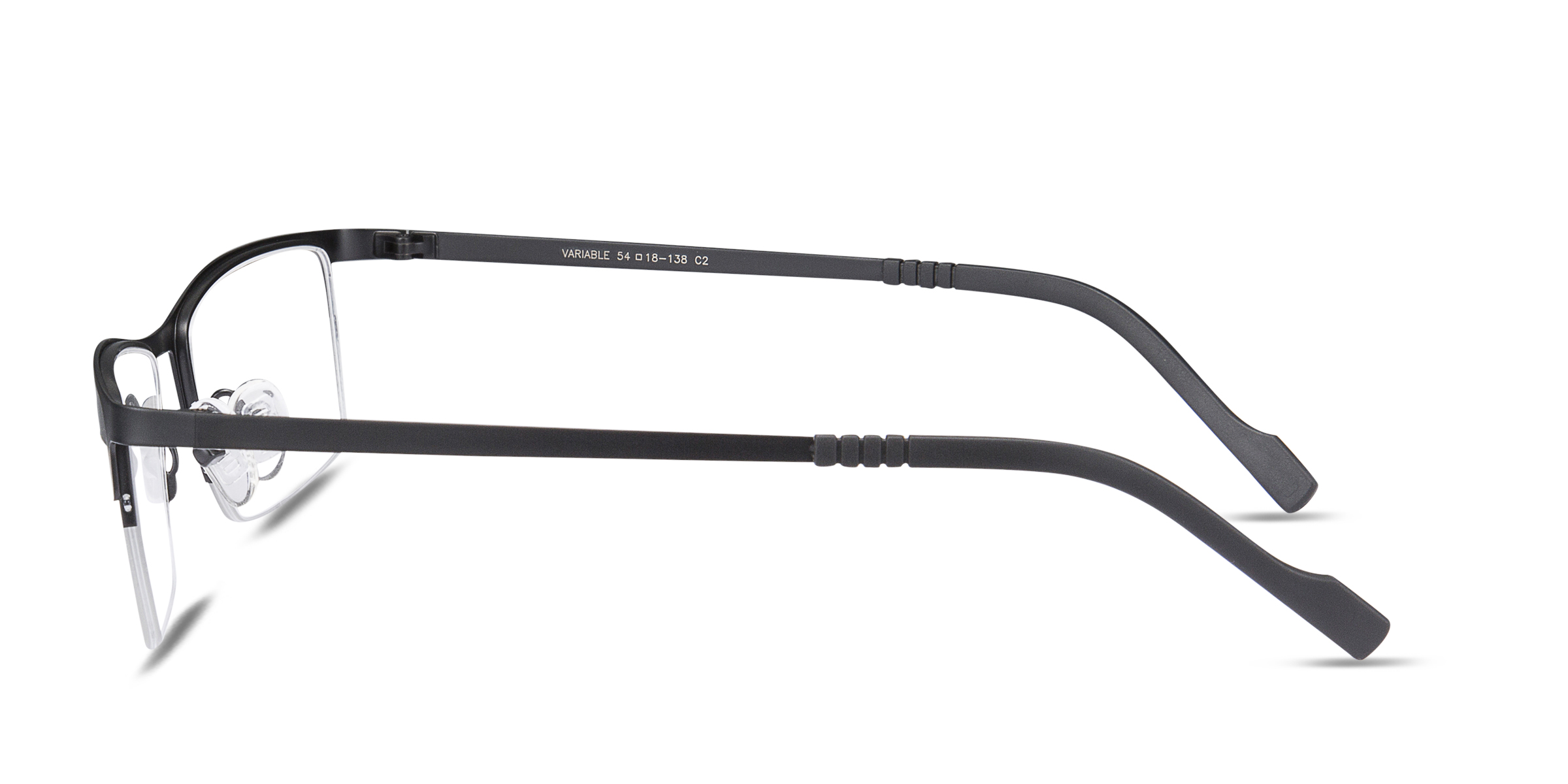 Variable Rectangle Black Semi Rimless Eyeglasses | Eyebuydirect