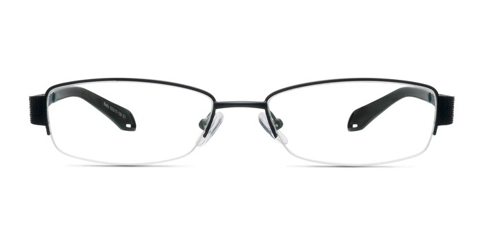 Kelly Matte Black Metal Eyeglass Frames from EyeBuyDirect