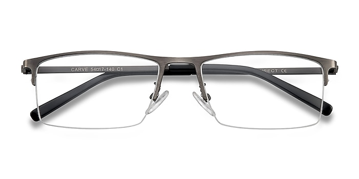 Gunmetal Carve -  Metal Eyeglasses