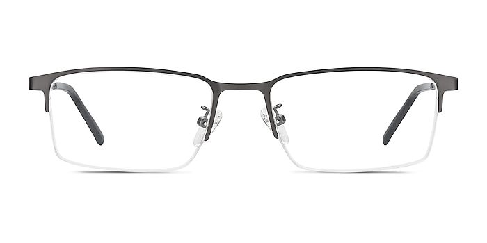 Vienna Gray Metal Eyeglass Frames from EyeBuyDirect