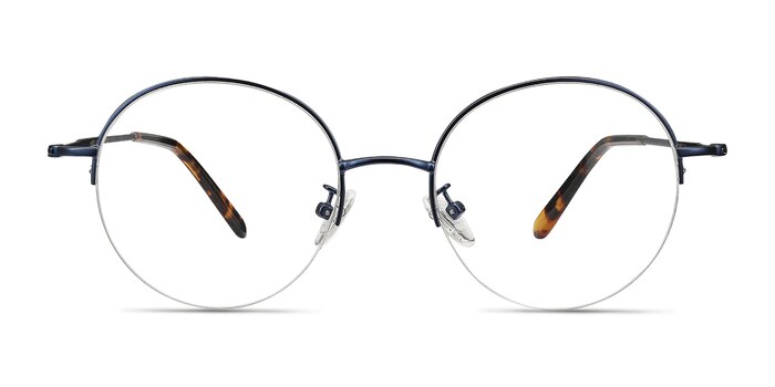 Albee Blue Metal Eyeglass Frames from EyeBuyDirect