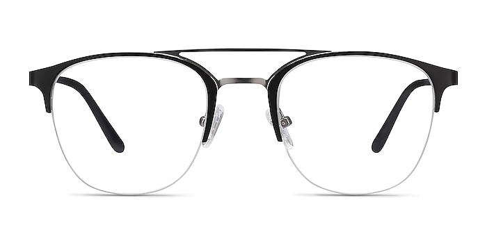 Society Noir Métal Montures de lunettes de vue d'EyeBuyDirect