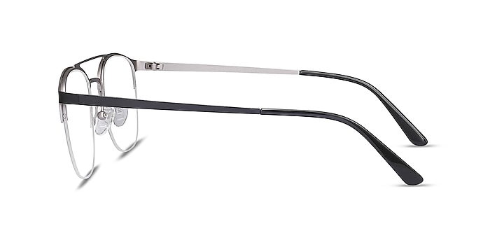 Society Noir Métal Montures de lunettes de vue d'EyeBuyDirect